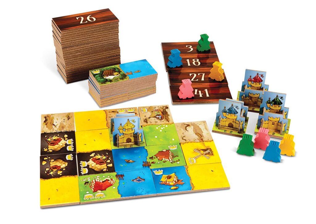 kingdomino two player competitive board game